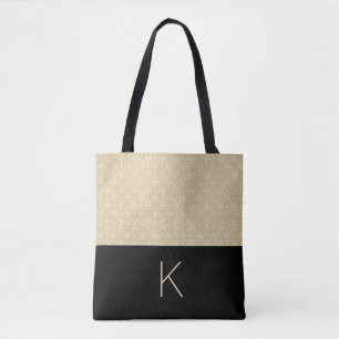 Klassische Beige und Schwarz Tasche