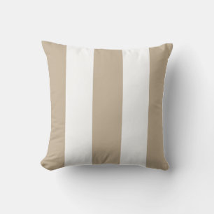 Klassische, beige und weiße Streifen aus rotem San Kissen