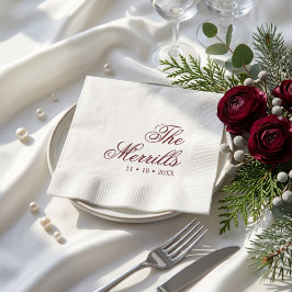 Klassische benutzerdefinierte Mr-und-Mrs-Cocktail- Serviette