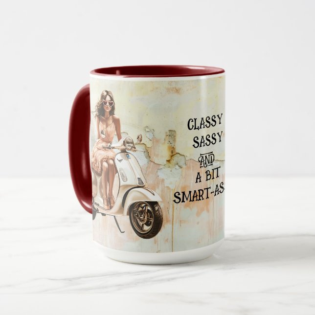 KLASSISCHE BEWERTUNG UND EIN BISSCHEN SMART-ASSY TASSE (Vorderseite Links)