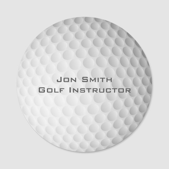Klassische Bezeichnung für den Golfball Namensschild (Vorderseite)