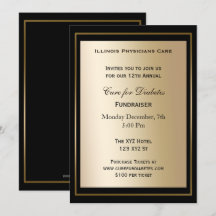 klassische Black Gold Corporate Party Einladung