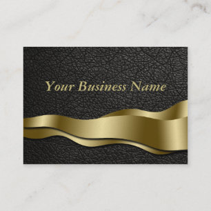 Klassische Black Leather Business Card Visitenkarte