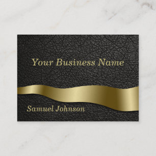 Klassische Black Leather Business Card Visitenkarte