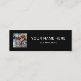 Klassische Black Mini Calling Card mit weißem Scri Telefonnummerkarte