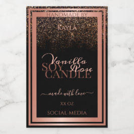 Klassische Black Product Packaging Labels Rose Gol Lebensmitteletikett
