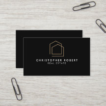 Klassische Black Real Anwesen Business Card