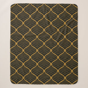 Klassische Blätter Art Deco Nahtloses Muster. Geom Sherpadecke