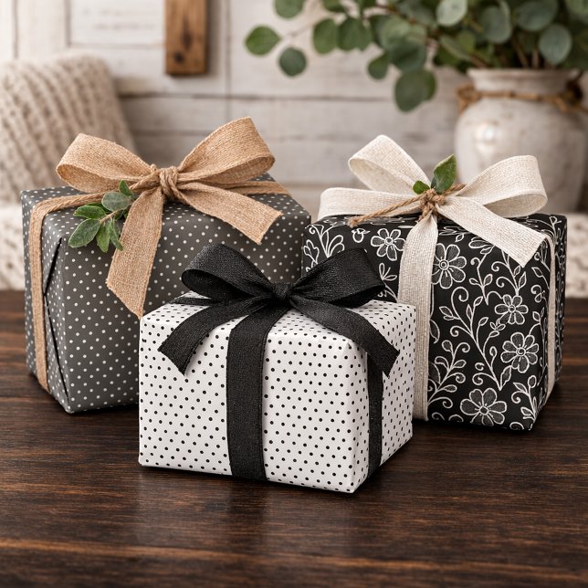 Klassische Blätter Blumenmuster auf Grau Schwarz (Von Creator hochgeladen)