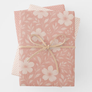 Klassische Blätter Blumenmuster auf Rosa