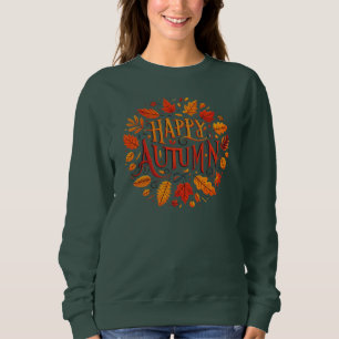 klassische Blätter & glückliche Herbstferien Sweatshirt