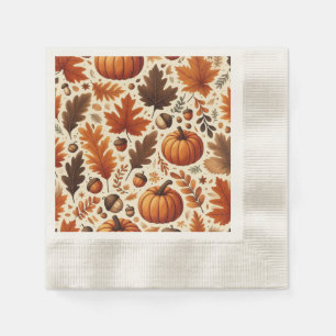 klassische Blätter/Kürbisse/Akkorde Herbst Serviette