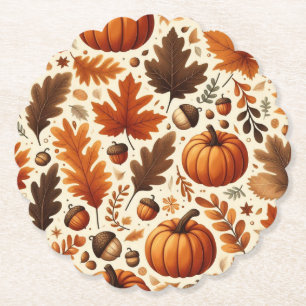 klassische Blätter/Kürbisse/Akkorde Herbst Untersetzer