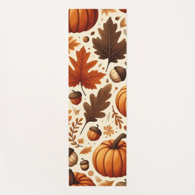 klassische Blätter/Kürbisse/Akkorde Herbst Yogamatte (Vorderseite)