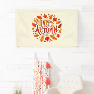 klassische Blätter und glücklicher Herbst Banner