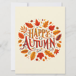klassische Blätter und glücklicher Herbst Feiertagskarte