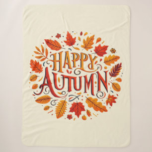 klassische Blätter und glücklicher Herbst Sherpadecke