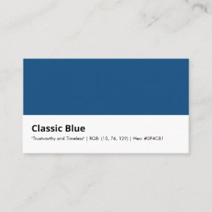 Klassische blaue Farbberatungsmarkenidentität Visitenkarte