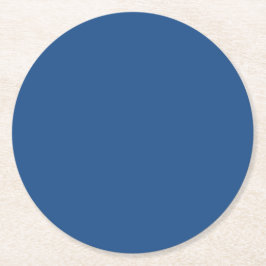 Klassische blaue High End Solid Color Runder Pappuntersetzer