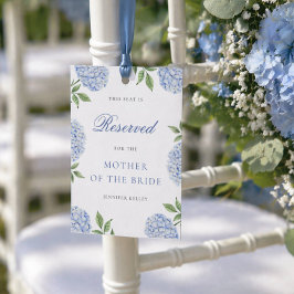 Klassische Blaue Hortensien-Hochzeit reservierte S Einladung