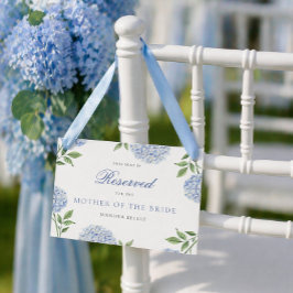 Klassische Blaue Hortensien-Hochzeit reservierte S Einladung