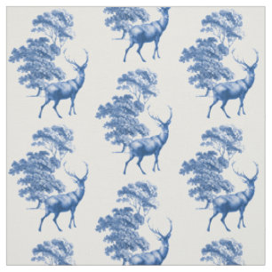 Klassische Blaue Landschaft Toile Dei im Wald Stoff