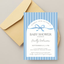 Klassische blaue Streifen bemalte Bogen Baby Boy S