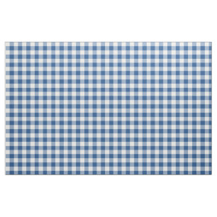 Klassische Blauer Gingham Muster Fabric Stoff