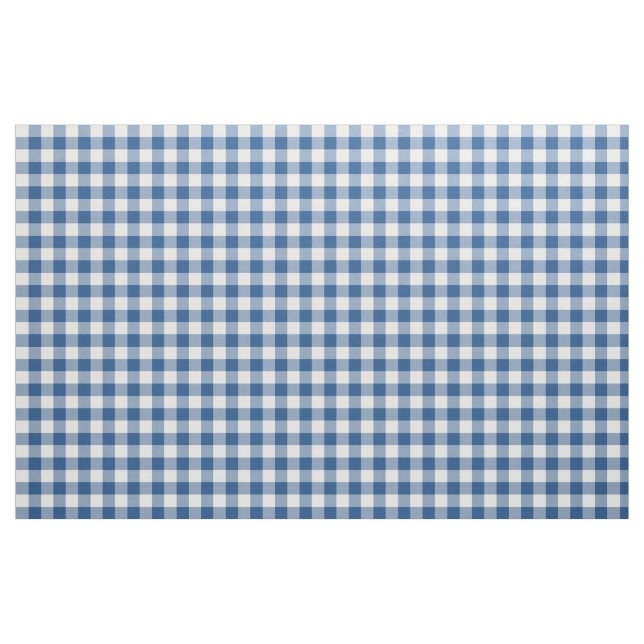 Klassische Blauer Gingham Muster Fabric Stoff (Yard (91,4 cm))