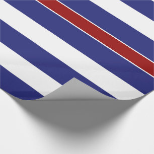 Klassische blauer und weißer Streifen-rote Geschenkpapier