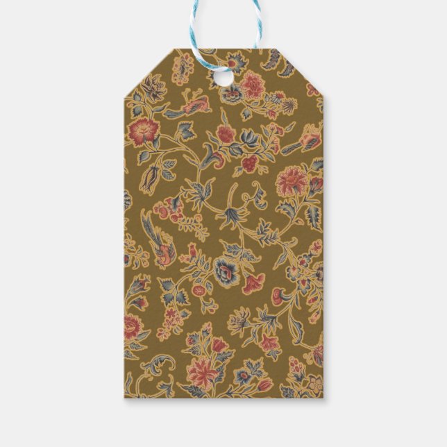 Klassische Blume Chintz Hübsch Soft Floral Design Geschenkanhänger (Vorderseite)