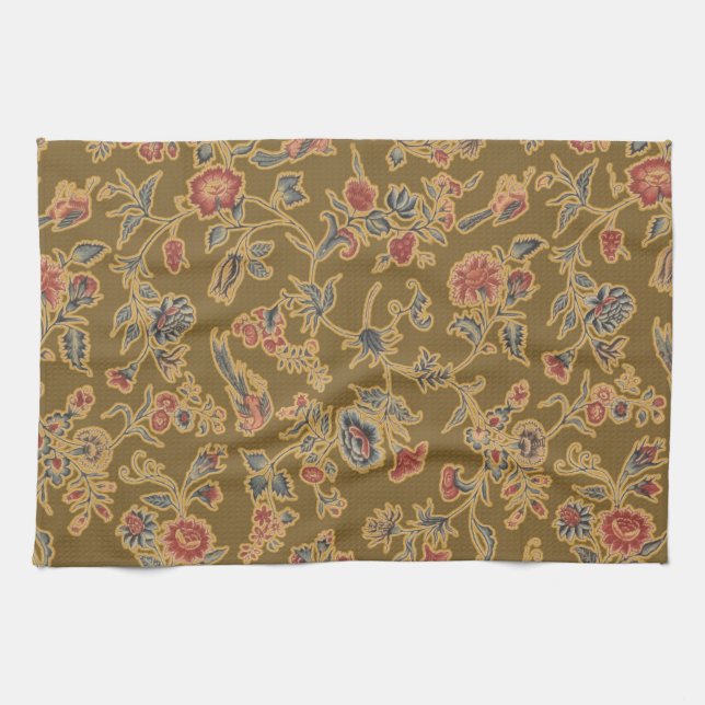 Klassische Blume Chintz Hübsch Soft Floral Design Geschirrtuch (Horizontal)