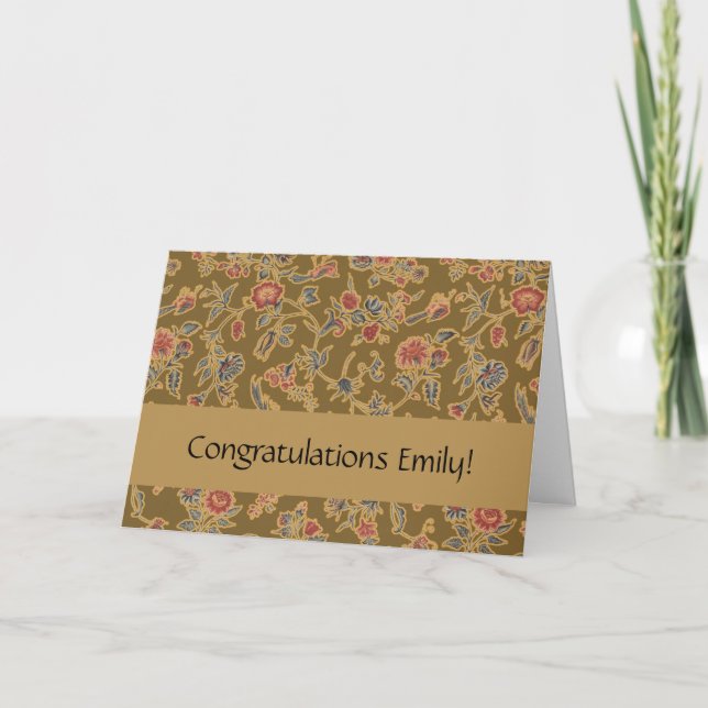 Klassische Blume Chintz Hübsch Soft Floral Design Karte (Vorderseite)