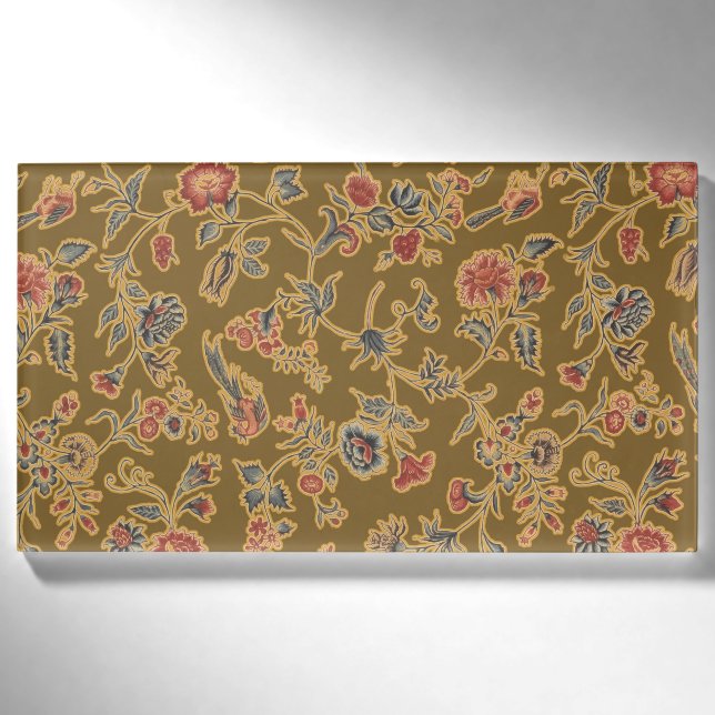 Klassische Blume Chintz Hübsch Soft Floral Design Namenschild (Vorderseite)