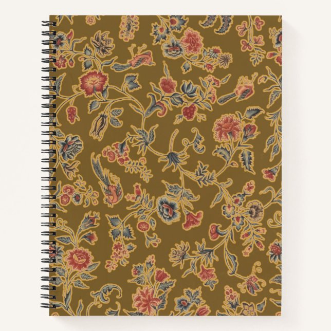 Klassische Blume Chintz Hübsch Soft Floral Design Notizbuch (Vorderseite)