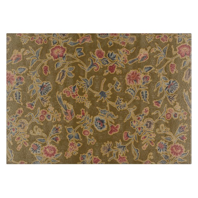 Klassische Blume Chintz Hübsch Soft Floral Design Schneidebrett (Vorderseite)
