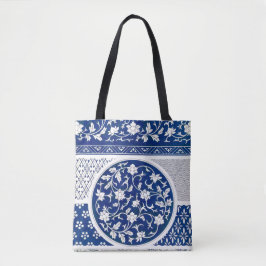 Klassische Blumendekoration Print Tasche