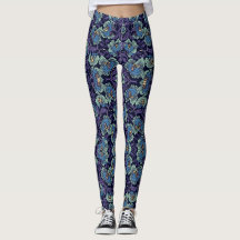 Klassische Blumenmuster-Leggings