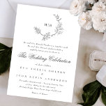 Klassische Blumenzeremonie Einladung<br><div class="desc">Classic Floral Wreath Monogram Wedding Einladung irgendwelche Fragen BITTE ZEIGEN SIE SICH NICHT MIT MIR KONTAKTIEREN.</div>
