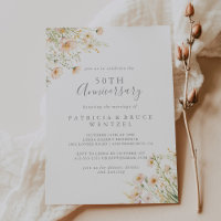 Klassische Blush Wildblume 50. Hochzeitstag