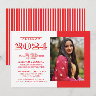 KLASSISCHE BOLD-KLASSE VON 2024 ABSCHLUSS EINLADUNG