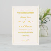 Klassische Border Elfenbein Zeitlose Hochzeit
