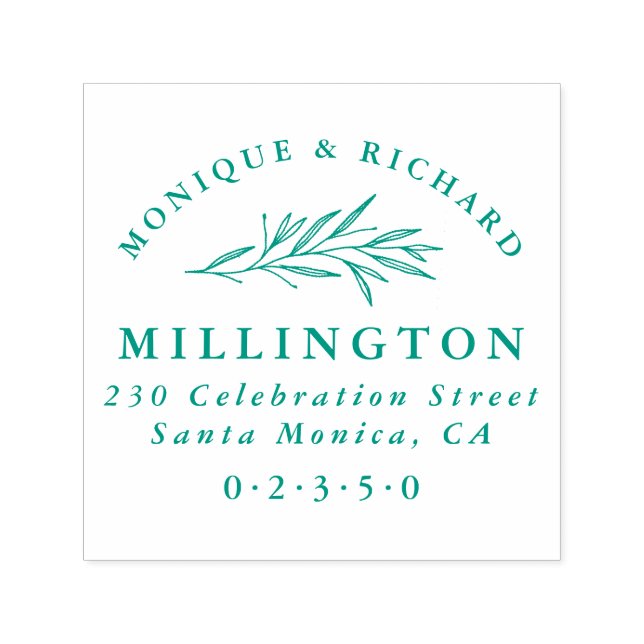 Klassische botanische Hochzeitsfeierlichkeiten - R Permastempel (Design)