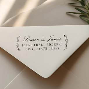 Klassische botanische Paarnamen Hochzeitadresse Permastempel