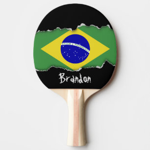 Klassische brasilianische Flagge Tischtennis Schläger