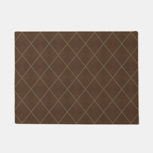 Klassische braune Argyle-Willkommensmatte Türmatte