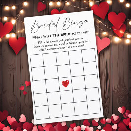 Klassische Bridal Bingo Polterabend Game Card