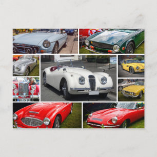 Klassische britische Sportwagen Postkarte