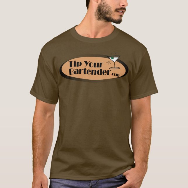 Klassische Brown-Spitze Ihr Bartender.com T T-Shirt (Vorderseite)