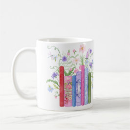 Klassische Bücher Elegant Rosa blaue Wildblume Blu Kaffeetasse